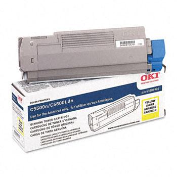 Okidata C5500, C5800 OEM LY Toner, Yellow