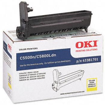 Okidata C5500, C5800 Drum, Yellow