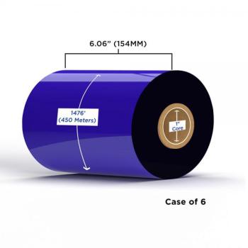 Non-OEM New Wax Ribbon 154mm x 450M (6 Ribbons/Case) for Zebra Printers