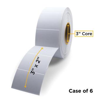 Non-OEM New Thermal Transfer Label Roll 3.0" ID x 8.0" Max OD for Industrial Barcode Printers