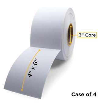 Non-OEM New Thermal Transfer Label Roll 3.0" ID x 8.0" Max OD for Industrial Barcode Printers