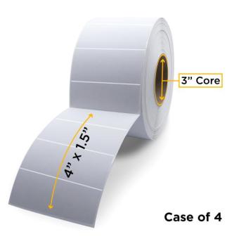 Non-OEM New Thermal Transfer Label Roll 3.0" ID x 8.0" Max OD for Industrial Barcode Printers